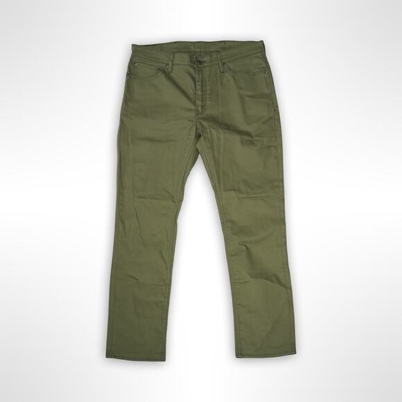 Levi's 511 Slim Fit Olive Green Stretch Twill Pants 38x32 - Picture 1 of 6